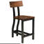 Chaises de salle à manger à hauteur de comptoir industrielle 2 pièces, brun rustique et bronze industriel 2 pièces