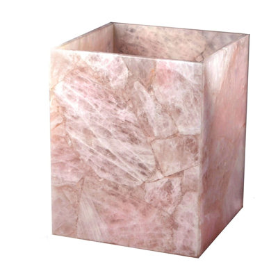 Gemstone  Rose Quartz Wastebasket  + Liner