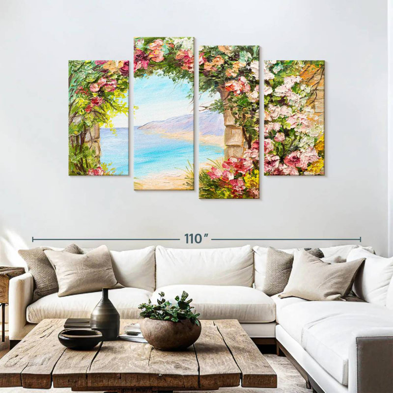 Lilie unique bord de mer, H 54 po x l 84 po