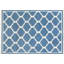 Tapis bleu / blanc Modern Dhurrie
