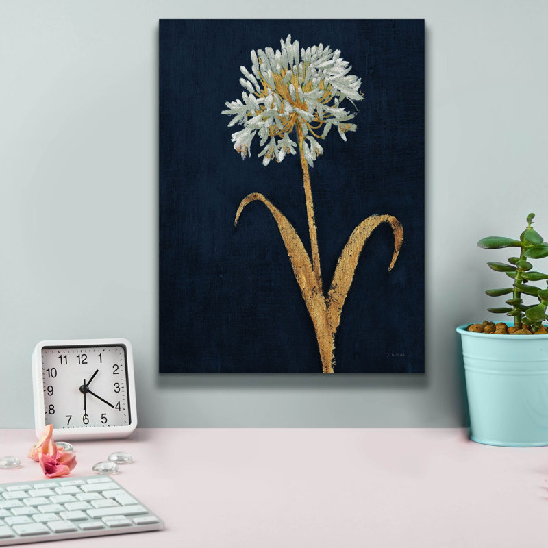 «Shimmering Summer 3 Indigo C» par James Wiens, art mural sur toile, H 16 po x l 12 po