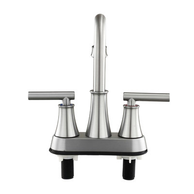 Double Handle Bathroom Sink Faucet with Drainer