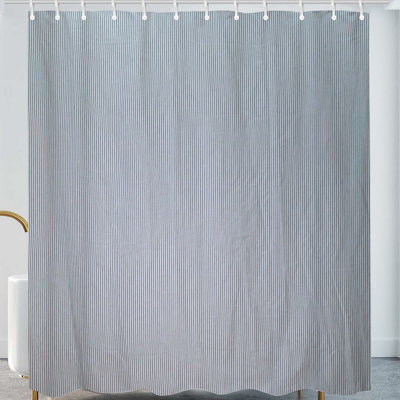 Rideau de douche rayé en coton