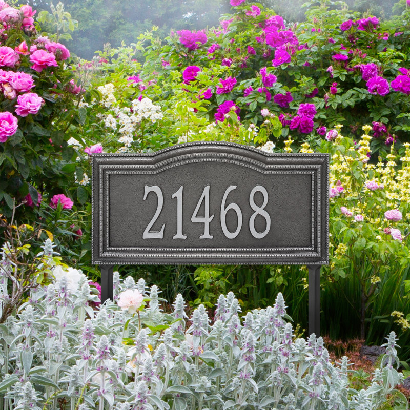 Plaque d'adresse sur 1 ligne Signature Series, Oui, Gris fumée, Gris