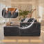 Canapé modulaire rembourré en os avec méridienne en forme de L avec repose-pieds 108 po Boneless-24803540