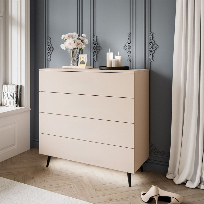 Middleport Aura Chest of Drawers, Cashmere/Black