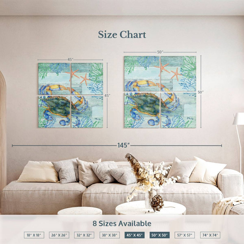 Brampt Clearwater Sealife IV, 45" H x 45" W