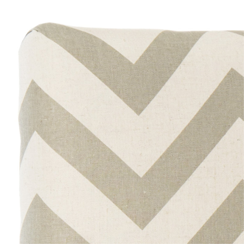 Cespedes Upholstered Headboard, Twin, Grey / White
