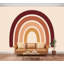 Papier peint adhésif peler et coller Boho arc-en-ciel Imprimé arc-en-ciel de couleur neutre Papier autocollant amovible pour décoration murale H 100 po x l 144 po-129878146