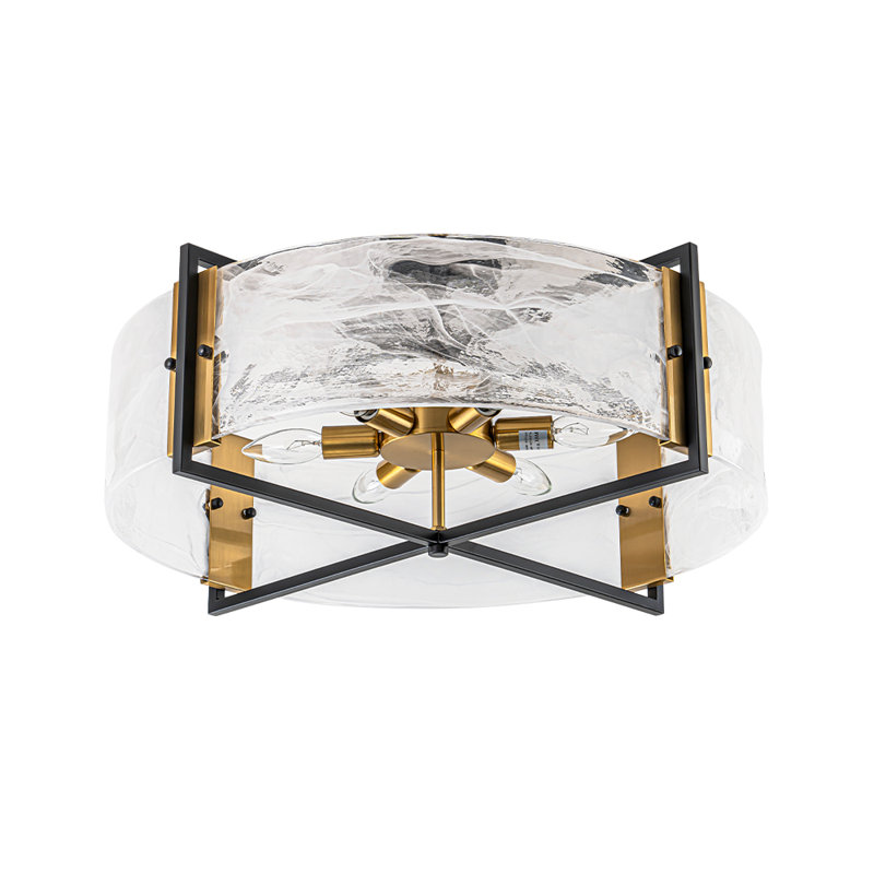 Glass Semi Flush Mount