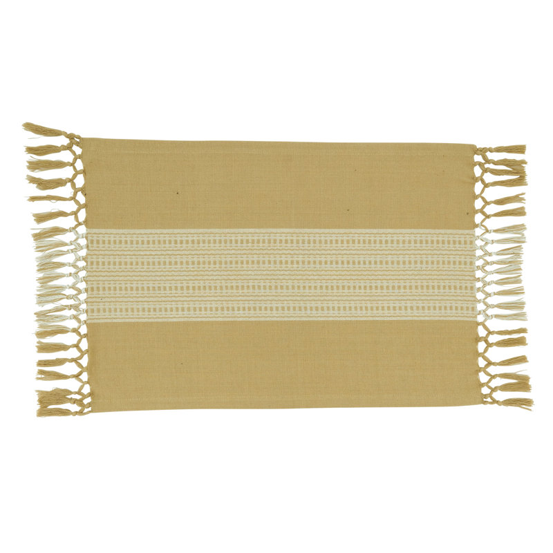 Napperon en coton 14 po, Brun