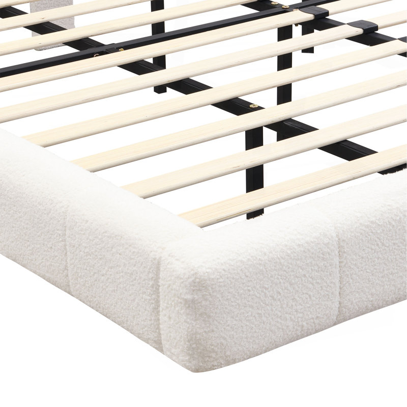 Lit flottant avec lumière White Boucle, King