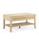 Rattan Lift-Top Coffee Table with Hidden Storage & Open Shelf