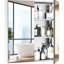 Armoire murale argentée en acier inoxydable pour salle de bain 24 po x 26 po - Double porte en miroir pour économiser de l'espace et rouiller
