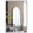 28x1x74" Celine Black Arch Body Mirror