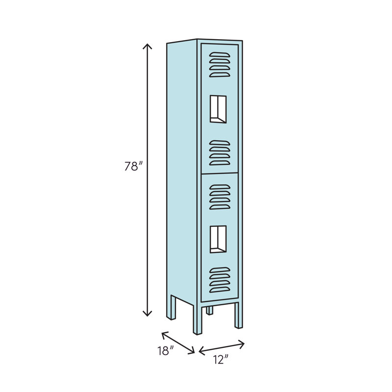 Dark Gray Double Tier Lockable Storage Locker