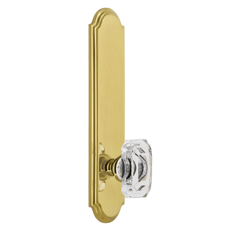 Poignée de porte Grand Crystal, Laiton intemporel, 2-3/8 po