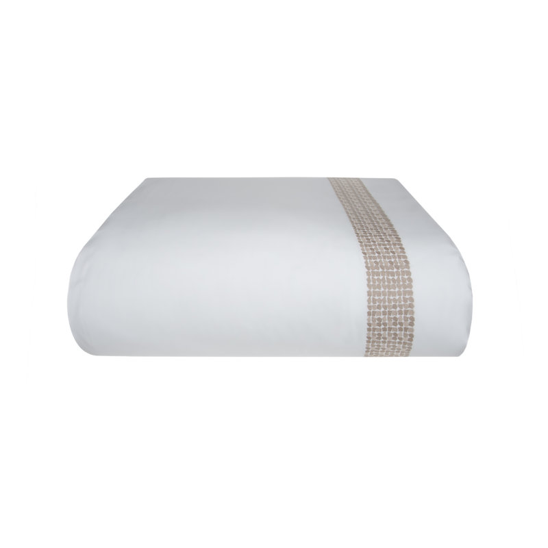 Lagos_Duvet Cover, Twin Duvet Cover, White/Taupe