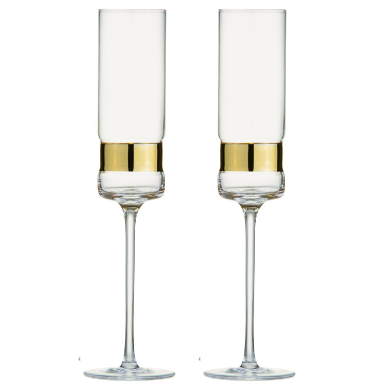 SoHo Champagne Flutes, Gold