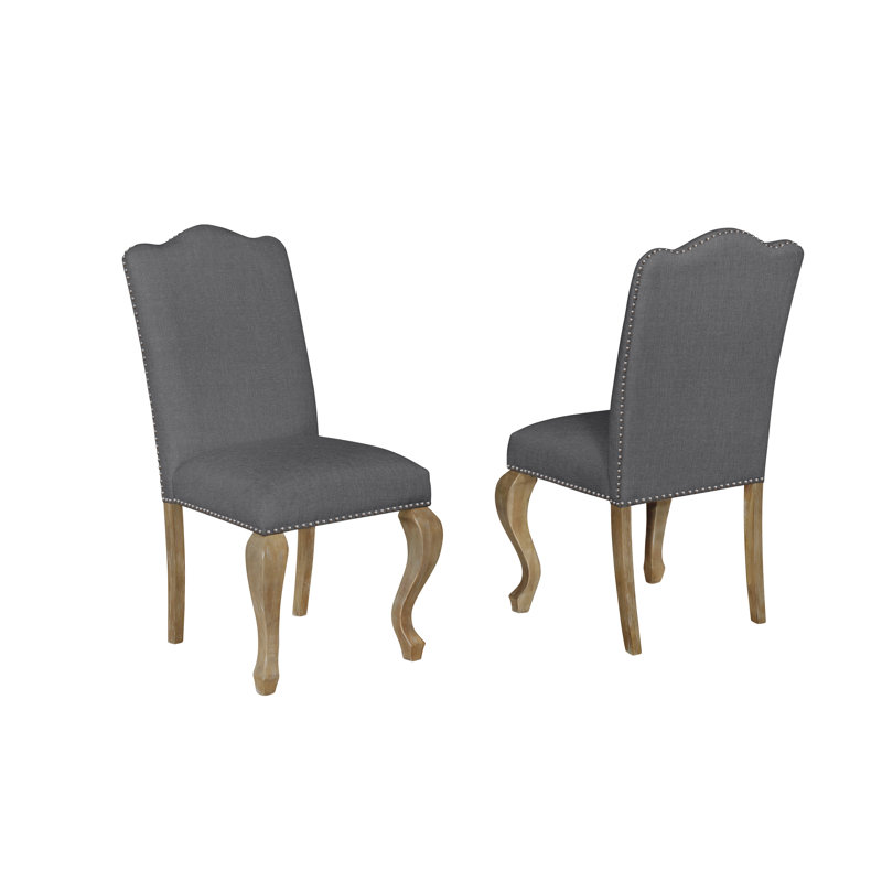 Mabrey 16.5'' H Linen Upholstered Side Chair, Dark Gray
