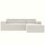 Canapé modulaire moderne de 109 po, canapé en forme de L en tissu Teddy, canapé d'angle 3 places, canapé rembourré moderne avec méridienne et coussins pour le salon, aucun assemblage requis