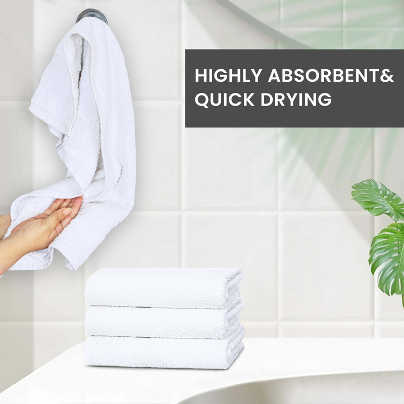 500 GSM 100% Cotton Towel Set, 6 Piece, Soft & Highly Absorbent, Quick-Dry, Ringspun Cotton Towels for Bathroom (Set of 6)