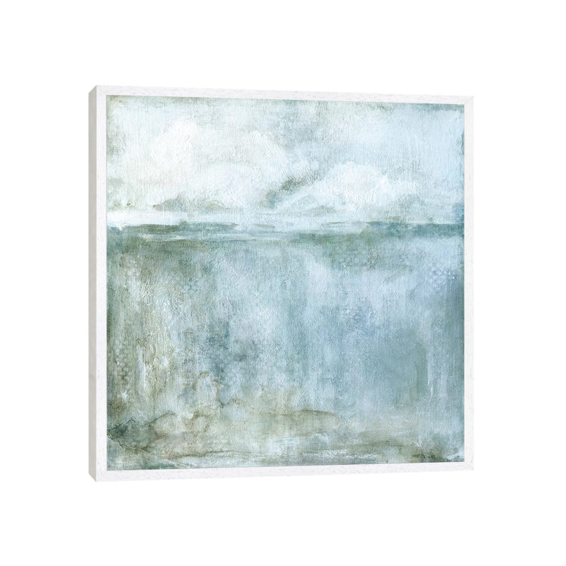 Island Rains by Carol Robinson - Painting on Canvas, White Framed, 93.98 cm H x 93.98 cm W