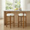 Ensemble de 2 tabourets de bar en bois Elise