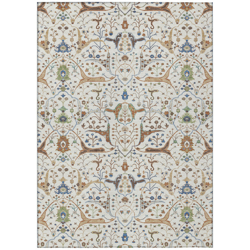 Machine Washable Indoor/Outdoor Boruta ACN2250 Global Rug, Rectangle 2'6" x 3'10"