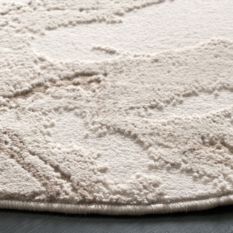 Sable 106 Performance Abstract Rug, Round 6'7"