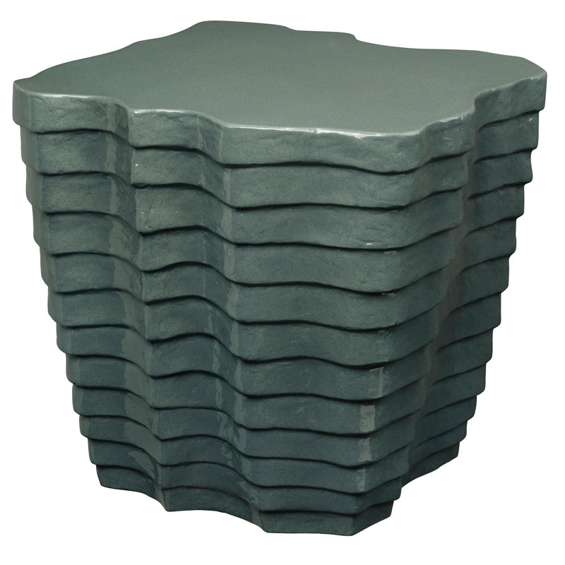 Strata Side Table, Cream, Blue