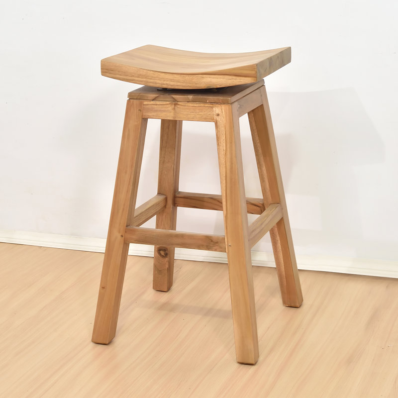 Dayah Swivel Solid Wood Counter Stool, Bar Stool (29” Seat Height)