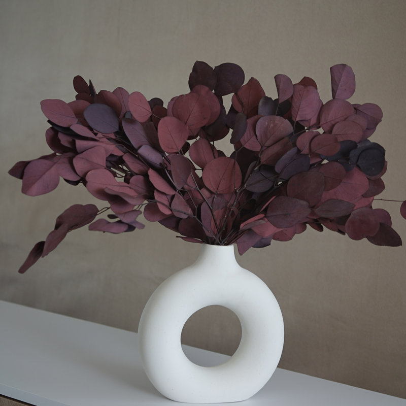 Arrangement floral d'eucalyptus préservés, Rouge