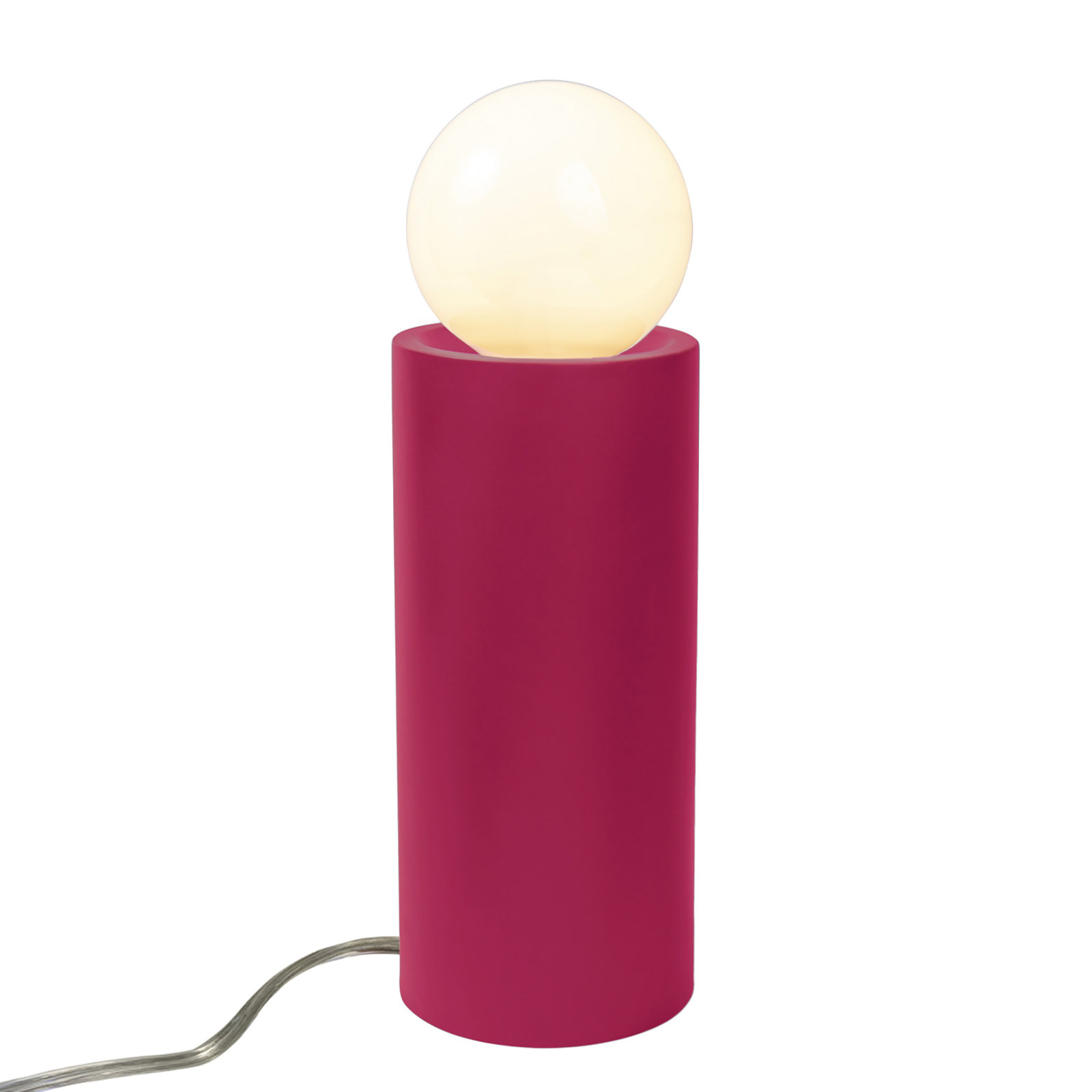 Rachid Ceramic Torchiere Lamp, 16.5" H x 5.5" W x 5.5" D, Cerise