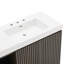 Meuble-lavabo autoportant en chêne fumé 72 po avec lavabo 72 po pour salle de bain moderne