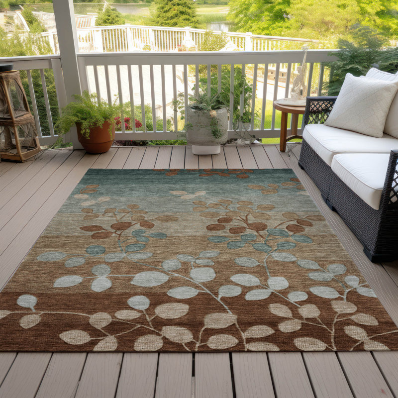 Tapis moka Xhevrie intérieur / extérieur lavable à la machine, Rectangle 10 pi x 14 pi