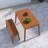 3 Pieces Acacia Wood Table Bench Dining Set