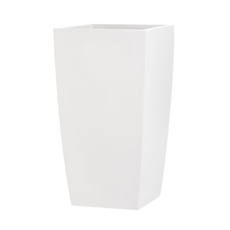 Grand pot à fleurs incurvé Hornell, H 37 po x l 20 po x P 20 po, Blanc