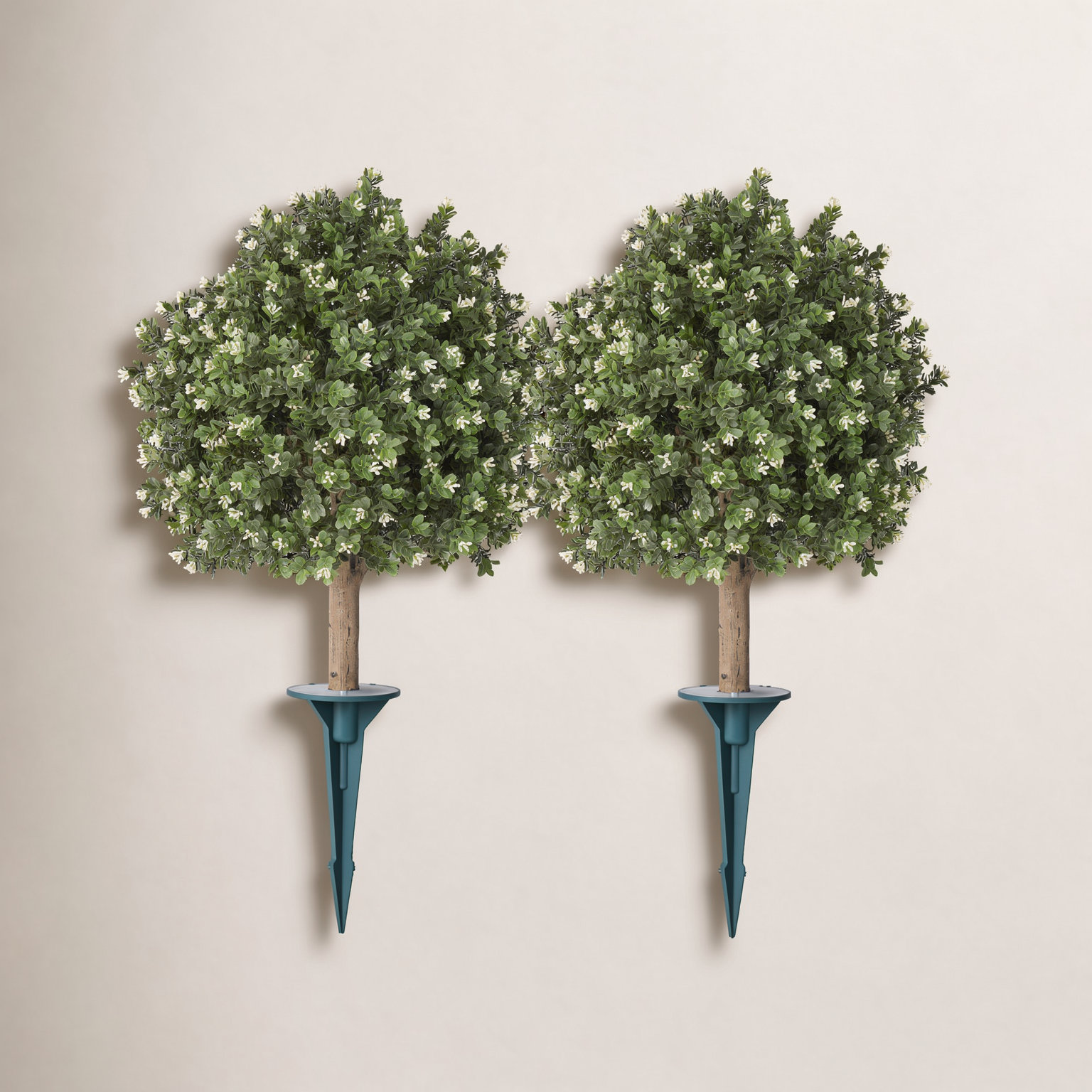 Ashwell 32" Boxwood Topiary with Base Included, 2, 30" x 16"