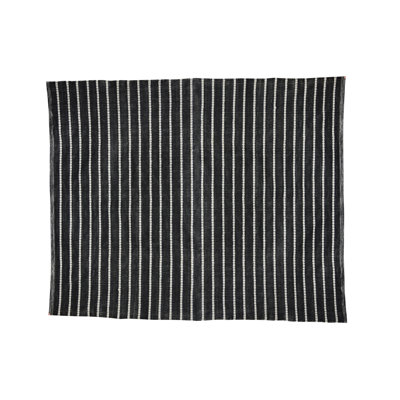 Tapis graphite - noir et rayures naturelles