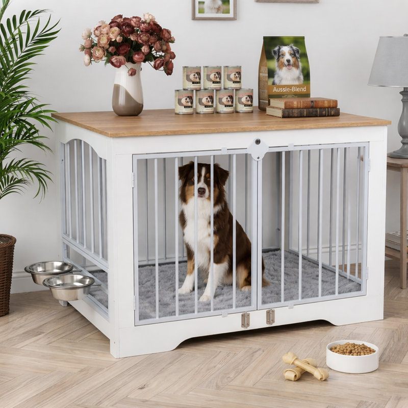 Caisse pour chien robuste, Blanc