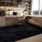 Indoor Plush Area Rugs, 8 x 10 ft Soft Plush Carpet, Furry Shag Area Rugs for Living Room, Bedroom, Sunroom, Modern Home Decor Aesthetic, Non-Shedding, Non-Woven, Slip-Resistant, Black