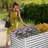 Interlocking Rectangular Galvanized Steel Sliver Raised Garden Bed-1322583476-1322583479