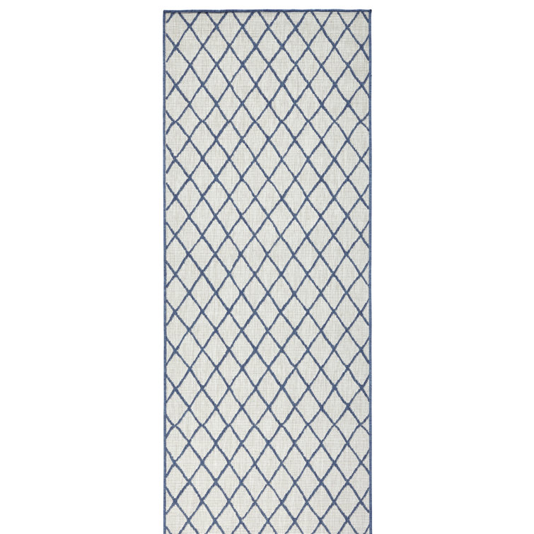 Malaga Machine Woven Blue/Cream Indoor / Outdoor Rug