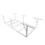 3x8FT Overhead Garage Storage Rack, Heavy-Duty Metal Garage Ceiling Storage Rack, 22''-40" Adjustable Ceiling Drop-Down, 600 lb. Loading Weight Capacity, White Colour-1328471303