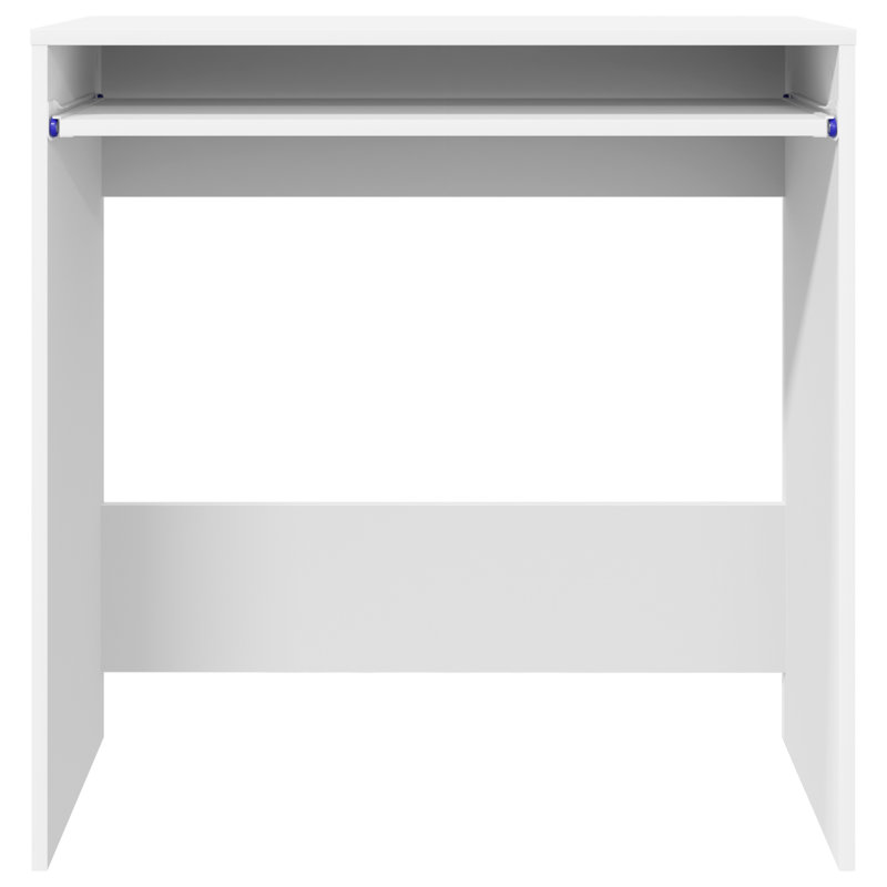 Computer Desk Engineered Wood Compact Simple, White