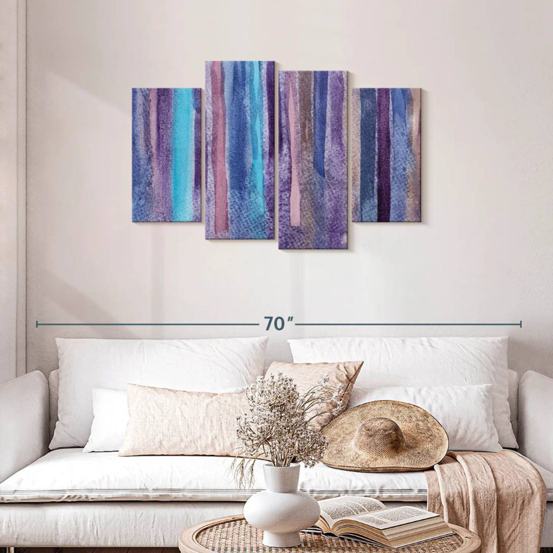 Avery, grunge mauve abstrait, H 27 po x l 43 po