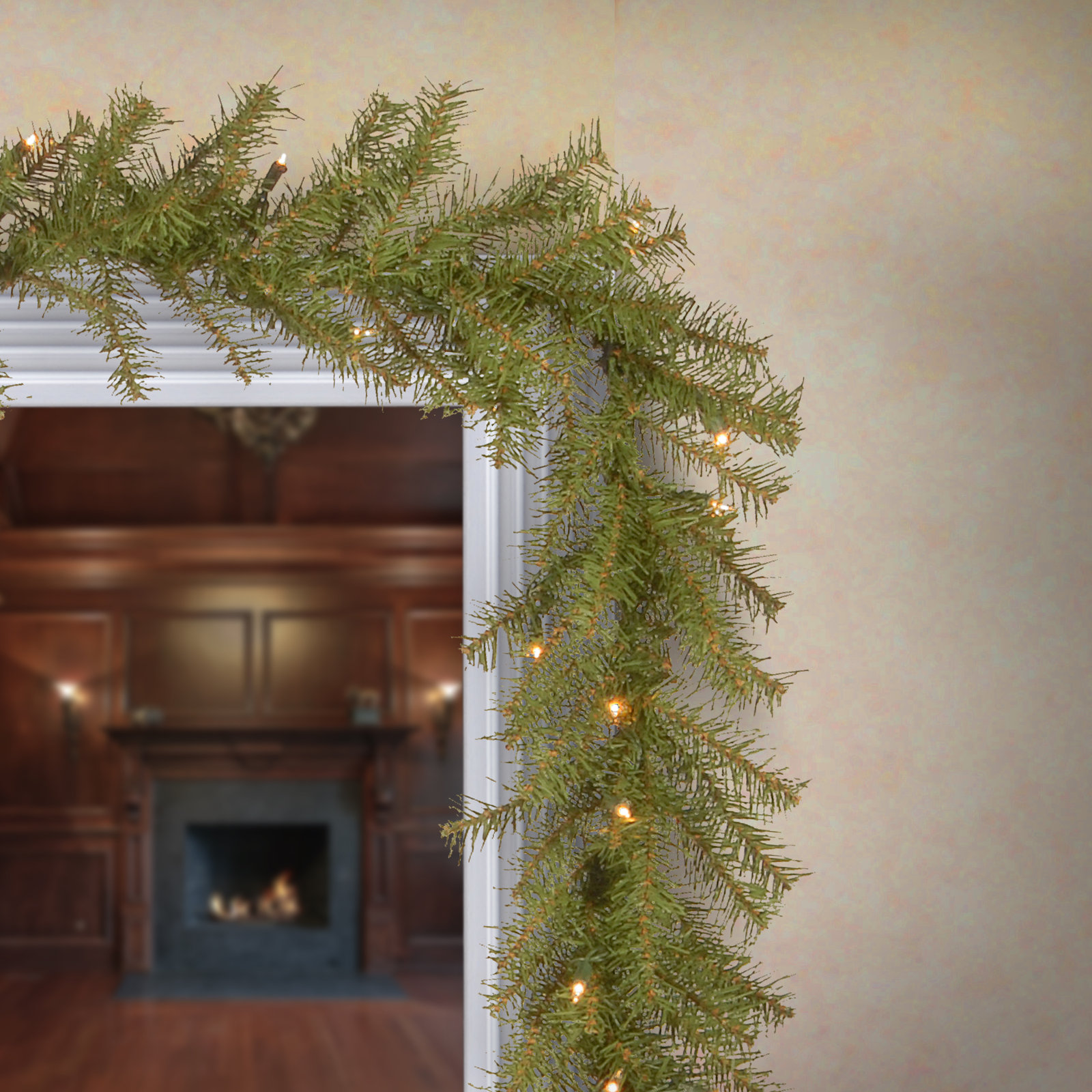 Wayfair Basics® Fir Pre-Lit Garland, 10' L