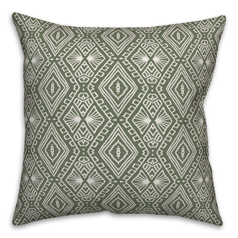 Coussin Tribal, 16 po x 1 po, Vert