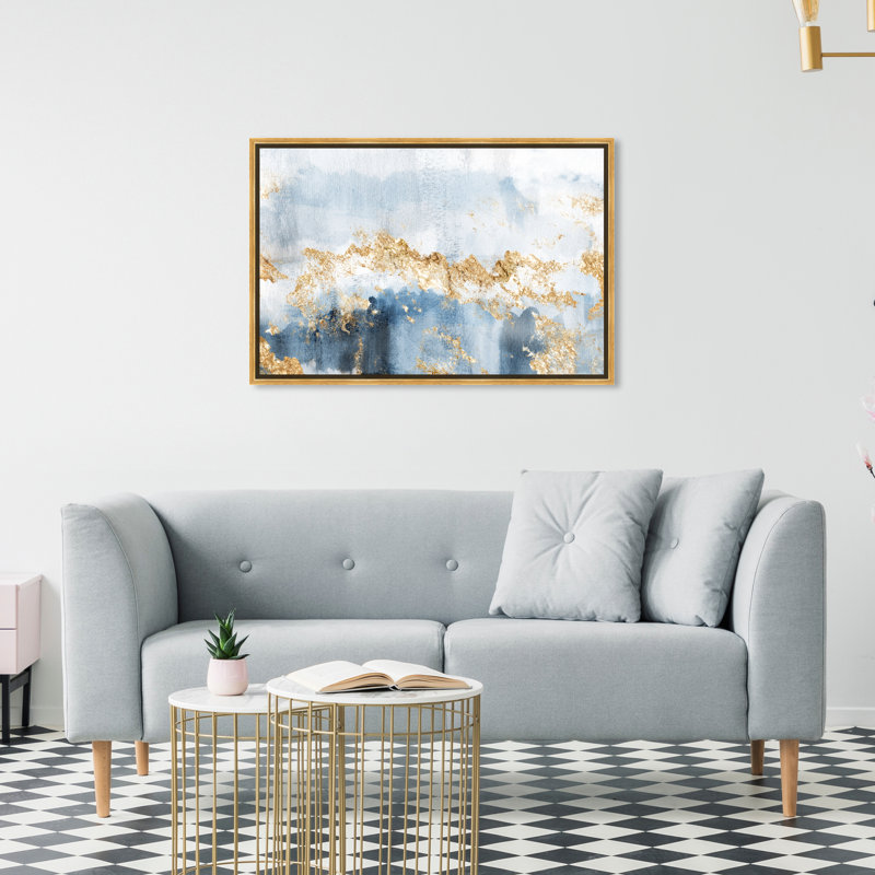 «Huit jours par semaine», reproduction d'impression, Cadre doré, H 30 po x l 20 po